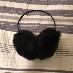 Urban outfitters fuzzy earmuffs black never warn